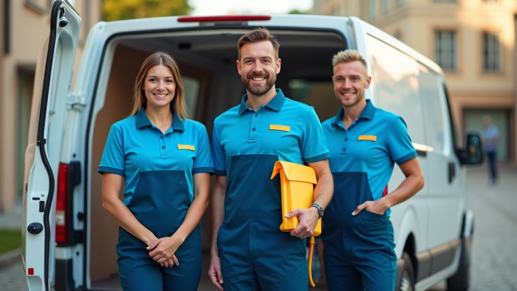 paywise s.r.o. cleaning team with equipment and supplies